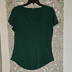 Women's Green V-Neck Top H&M